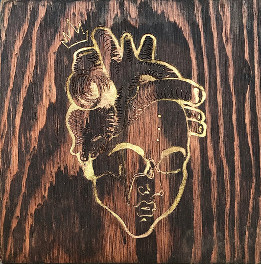 'Queen of Hearts' Wooden Plaque